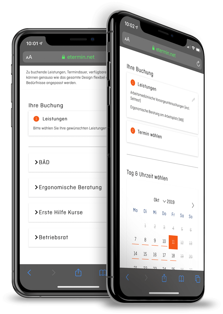 Online Terminplaner und Terminbuchung für Betriebsräte und Arbeitsmediziner