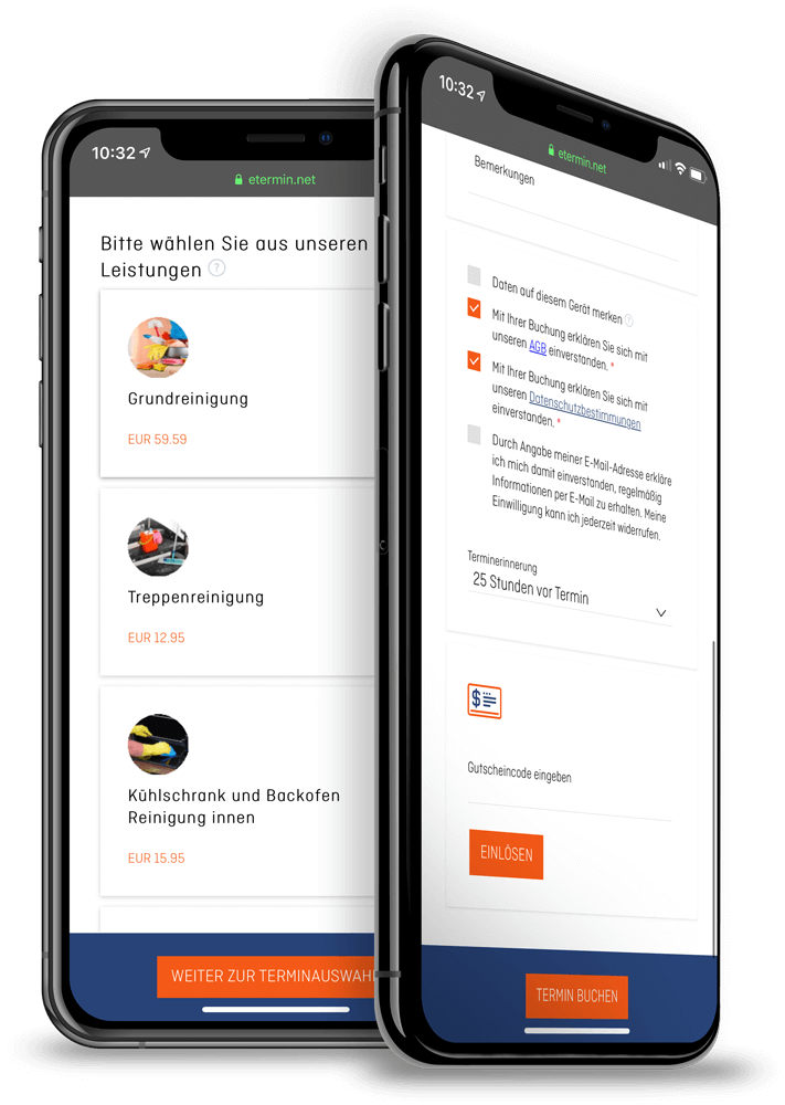 Online Terminbuchung, Kundenverwaltung und Marketing für Gebäudereinigungsunternehmen