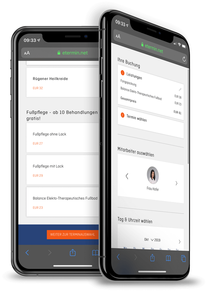Online Terminplanung und Online Terminbuchung für Nagelstudios und Fußpflege von eTermin